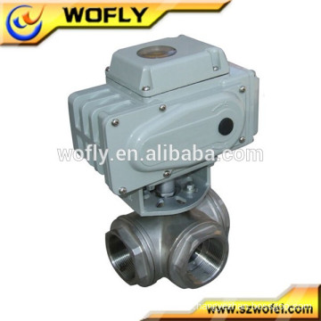 3-way 2 inch threaded electric ball valve